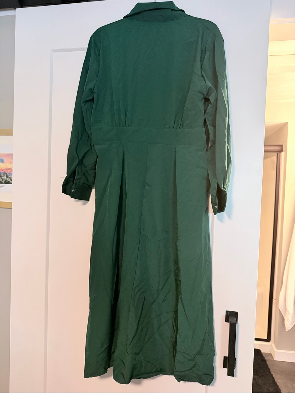 Green Women’s Long Sleeve Wrap Shirt Dress XXL but fits more like an XL - Picture 2 of 3